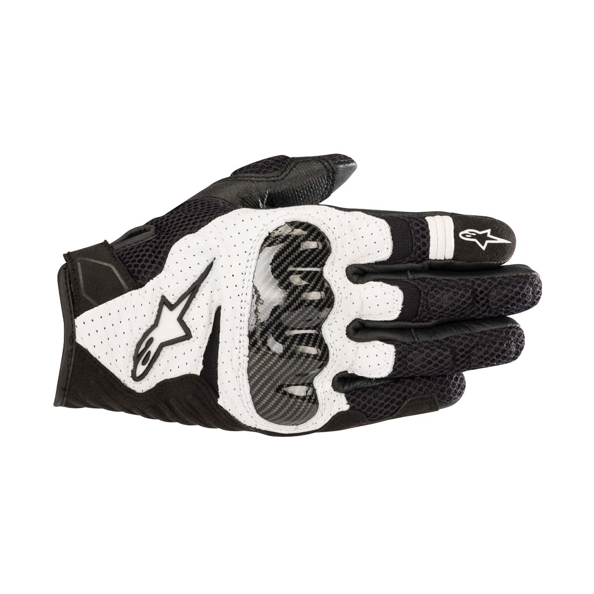 Alpinestars Guantes para moto SMX1 Air V2 Negros y blancos