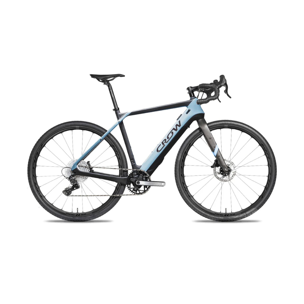 Bicicleta eléctrica Crow Gravital UL 1 Gris y azul