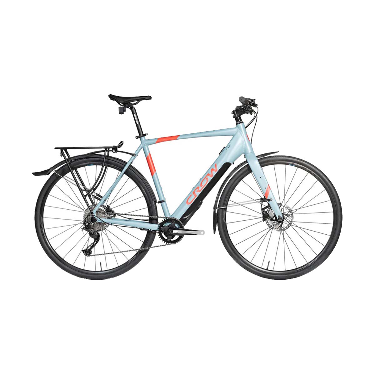 Bicicleta eléctrica Crow Urbe SL 4 Azul y naranja