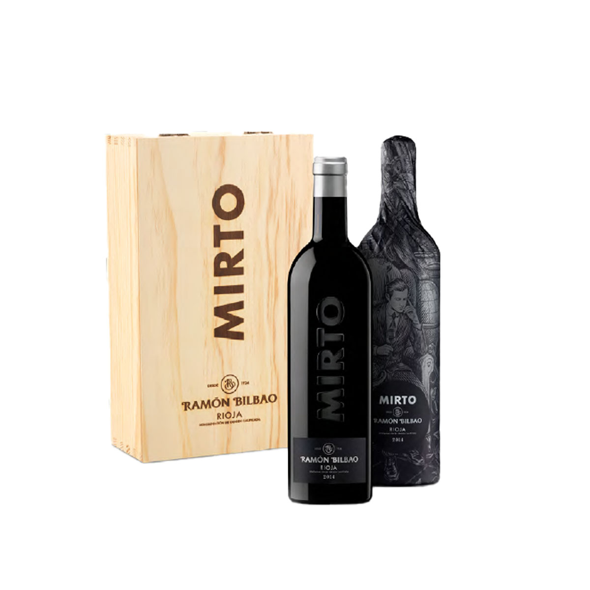 Caja con 2 tempranillos Mirto Ramón Bilbao