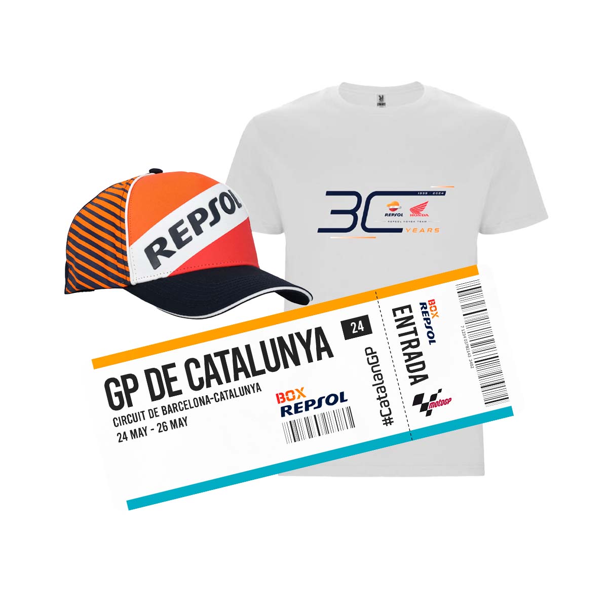 Pack MotoGP Catalunya: entrada tribuna + gorra + camiseta